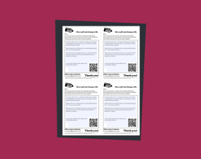 Editable label template (four sheet) thumbnail